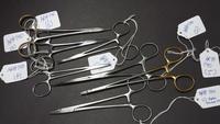 Needle holders and forceps.
